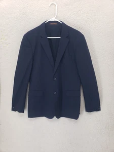 Adolfo Dominguez Blazer Mens 42 Navy Wool Long Sleeve Single Breast Sport Jacket - Picture 1 of 24