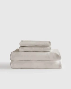 QUINCE BAMBOO SHEET SET SAND QUEEN NWT - Picture 1 of 6