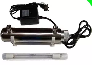 UV-1.5-GPM 11w Filters 220VAC | UV Water Steriliser Filter | 304 SS Tube + Lamp - Foto 1 di 2