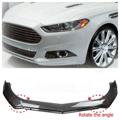 Carbon Style For Ford Fusion 2006-2020 Front Bumper Lip Spoiler Splitter Kits US - Image 1 of 4