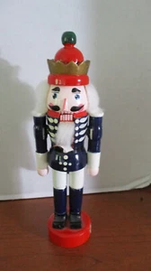 10" Holz NUSSKNACKER KÖNIG / SOLDAT Weihnachtsfigur - Bild 1 von 3