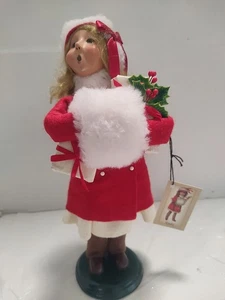 Statuina natalizia 2005 Byers' Choice Carolers "Emily" 9,5" - porcellana e stoffa - Foto 1 di 6