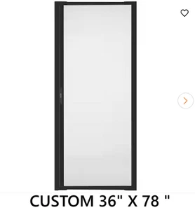 ANDERSON 36 in. x 78 in. Luminaire Black Single Universal Retractable Screen - Picture 1 of 6