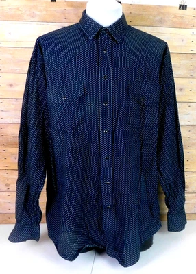 Camisa masculina Cinch Wester manga longa XL estalo pérola preta - Imagem 1 de 4