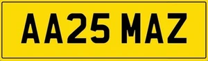 Personalised Private Cherished Number Plate AA25 MAZ Mazhar - Picture 1 of 1