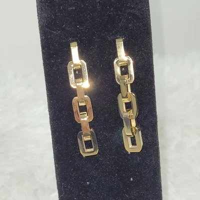 Eddie Borgo Supra Chain Link Gold Earrings - Image 1 of 4
