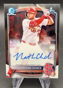 2025 Bowman Chrome #BCP-NCH Nathan Church Auto Bowman 1st Cardinals - Picture 1 of 2