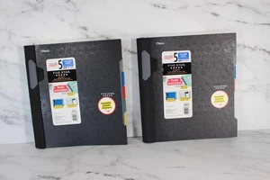 Five Star Advance Notebook 5 Subject College Ruled Black 200 Sheets - LOT of 2 - Picture 1 of 10