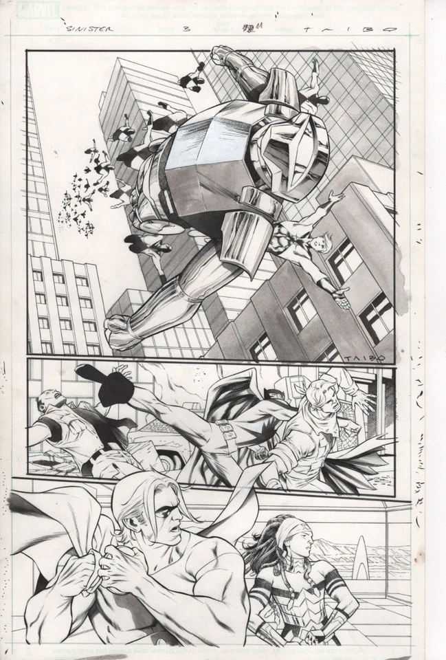 Squadron Sinister 3 pg 11 by Carlos Pacheco. The New Universe vs The Squadron! - Image 1 of 1