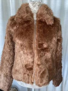 Nueva CHAQUETA DE PIEL SINTÉTICA ABERCROMBIE & FITCH MARRÓN MUJER TALLA L NUEVA CON ETIQUETAS - Imagen 1 de 11