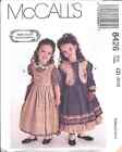 8426 UNCUT McCalls SEWING Pattern Girls Dress Jumper Vest Cottagecore Ruffles