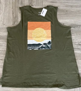 Sonoma Women's Sunset Organic Muscle Tank Tunic Top Plus Size Sleeveless Top  - Picture 1 of 3
