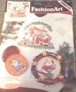 New Dimensions No-Sew Appliques Christmas Santa's 3 Projects Santa Claus - Picture 1 of 6