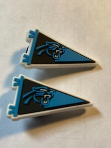 Carolina Panthers pennent shoe charm 2pk button back - Picture 1 of 1
