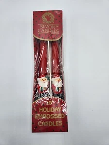 Vintage Weihnachten Santa Kerzen Simon Holiday Skulptur 10" Paar - Bild 1 von 3