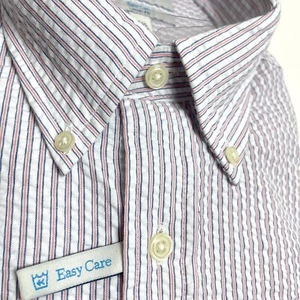 NWT CROFT & BARROW Men's Seersucker Pink Stripe Dress Shirt 14.5 32/33 Small - Picture 1 of 6
