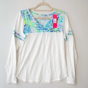 Lilly Pulitzer Amara Top L Multi Shell of a Party NEW Resort Beach Coastal - Picture 1 of 5