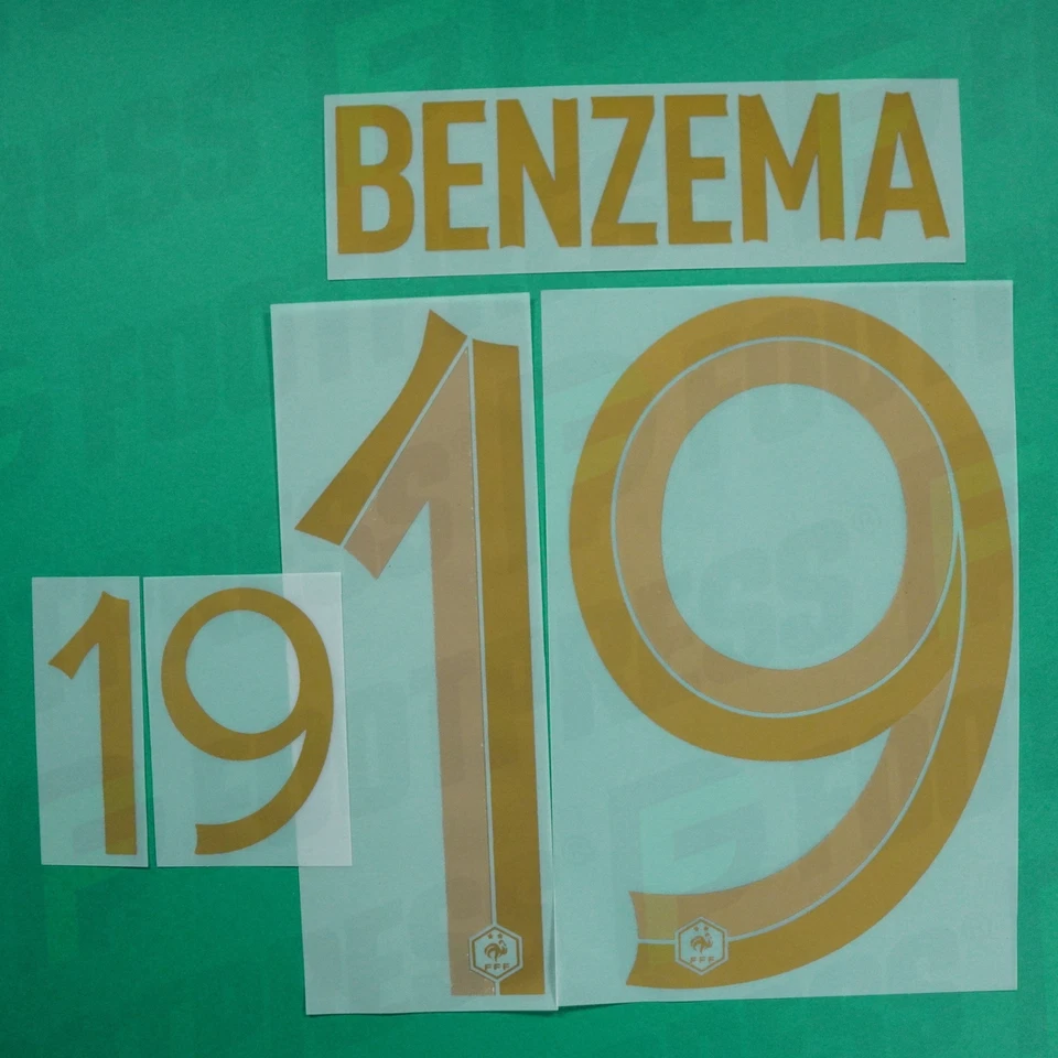 Flocage Officiel - France, Benzema, 2022, Home, Doré - Photo 1/1