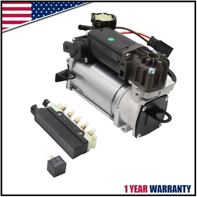 Air Suspension Compressor Pump + Relay + Valve Block For Mercedes W220 E500 S430 Foto 1 de 4
