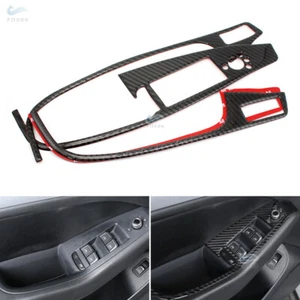 4x Real Carbon Fiber Window Lift Switch Button Frame Cover for Audi Q5 2009-2017 - Imagen 1 de 5
