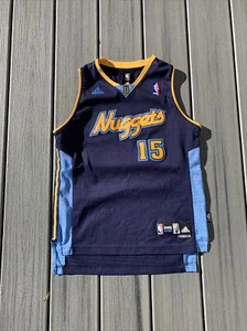 Adidas NBA Boy’s Sz M Denver Nuggets #15 Carmelo Anthony Jersey ~Navy/Gold~ - Picture 1 of 8
