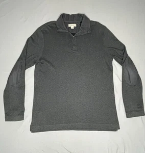 Banana Republic Sweater Mens Medium Dark Gray Pullover 1/4 Zip Casual Adult - Picture 1 of 12