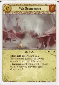 3 x Vale Encampment AGoT LCG 1.0 Game of Thrones A Deadly Game 28 - Picture 1 of 1