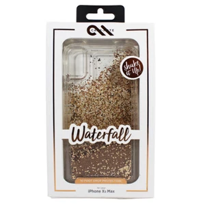 Case-Mate Waterfall Series Rugged Cover For Apple iPhone Xs Max - Gold Glitter - Picture 1 of 2