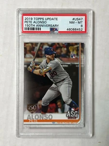 PETE ALONSO 2019 Topps Actualización 150 AÑOS LÁMINA DE ORO SELLO RC! PSA CASI NUEVO-COMO NUEVO 8! #US47! - Imagen 1 de 2