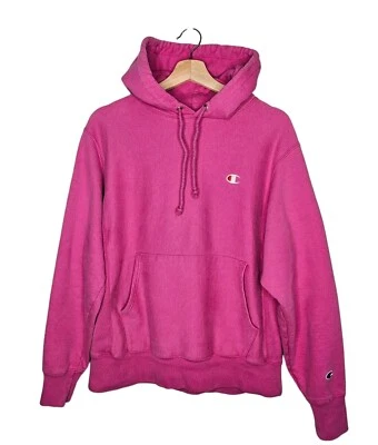 CHAMPION Reverse Weave Adult Hoodie Pullover Sweatshirt Medium Hot Pink  - Image 1 of 4