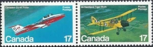 🍁Canada   #903 /904   "CANADIAN AIRCRAFT"    Brand New  1981   Original Gum - Picture 1 of 2