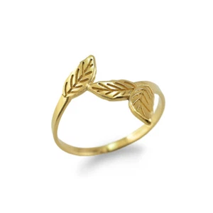 Gold Leaves Ring - Picture 1 of 14