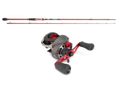 A&M ANGELSPORT Baitcastcombo Berkley Lighting Shock Red 1,98m 10-30g + IRON CLAW Econ Cast LH