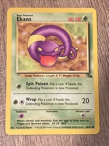 Ekans Fossil 46/62 Pokemon Card TCG Regular Common WOTC - Picture 1 of 2