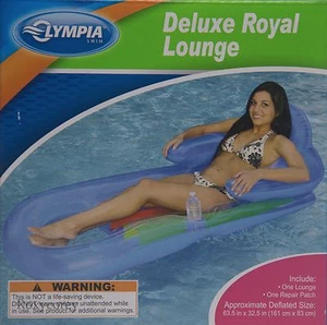 Olympia Swim Deluxe Royal Lounge Pool Float 63.5 Inch Heavy Duty Vinyl NIB - Picture 1 of 1