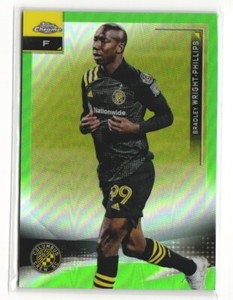 2021 Topps Chrome MLS #82 Bradley Wright-Phillips Neon Green Refractor /99