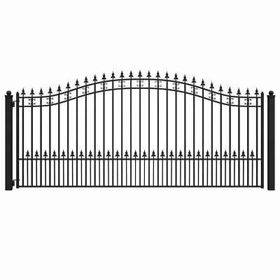 ALEKO Garden Yard Steel St. Louis Style Single 14 ft Swing Driveway Gate - Image 1 of 4