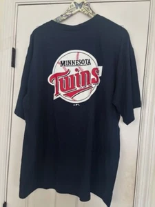 Men's Minnesota Twins Adidas Navy Cooperstown Collection Team Logo T-Shirt L NWT - Picture 1 of 5