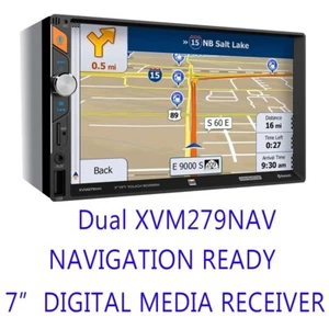 Dual XVM279NAV 7" LCD Navigation ready Media Receiver AM/FM Car Radio tuner 2DIN - Picture 1 of 3
