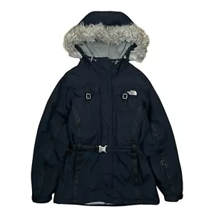 THE NORTH FACE Arctic Parka Jacke Puffer 550 Fill Down Damen Small Schwarz Gürtel - Bild 1 von 5