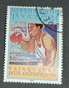 MUHAMMAD ALI - 1984 Republic of Togo Olympic Game Winners - 500F stamp - Picture 1 of 3
