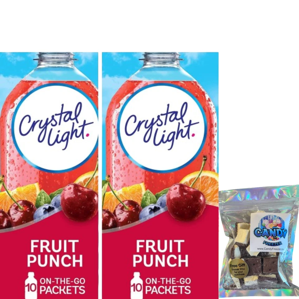 Crystal-Light On The Go Drink Mix paquete de 2 paquetes/0,13 oz (ponche de frutas) Foto 1 de 1