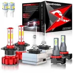 For BMW 740i 2012 Combo LED HID Headlight Hi/Lo Beam Fog Light Bulbs Kit - Foto 1 di 16