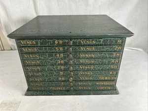 VENUS Vintage 9 Drawer STORE DISPLAY CABINET BOX for DRAWING DRAFTING PENCILS - Picture 1 of 12
