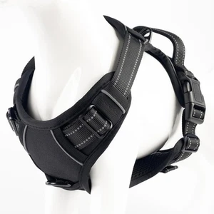 No Pull reflektierendes Hundegeschirr verstellbar weich gepolsterte Weste mit Kontrollgriff - Bild 1 von 4