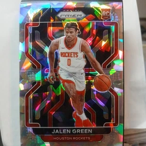 2021-22 Panini Prizm Jalen Green Silver Cracked Ice Prizm RC Rookie #306 - Picture 1 of 3
