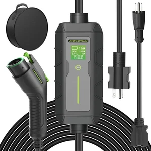 Cargador EVMaster Nivel 1 + 2, 18 ft 16 amperios 240 voltios NEMA 6-20 J1772 - Imagen 1 de 9