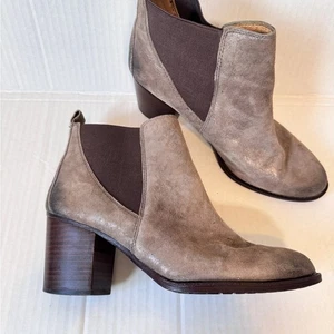 Botines Chelsea de cuero metálico marrón suave para mujer 10 otoño informales gruesos - Imagen 1 de 11