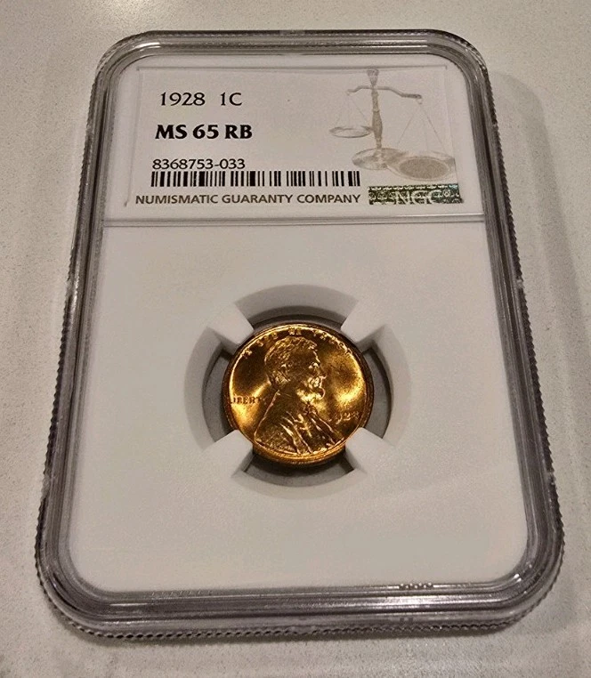 1928 Lincoln Wheat Cent NGC MS 65 RB Great Eye Appeal, Looks Red, GEM 💎 - Image 1 of 4