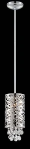 Lite Source EL-10100 Benedetta 2 Light 6 inch Chrome Pendant Ceiling Light - Picture 1 of 1